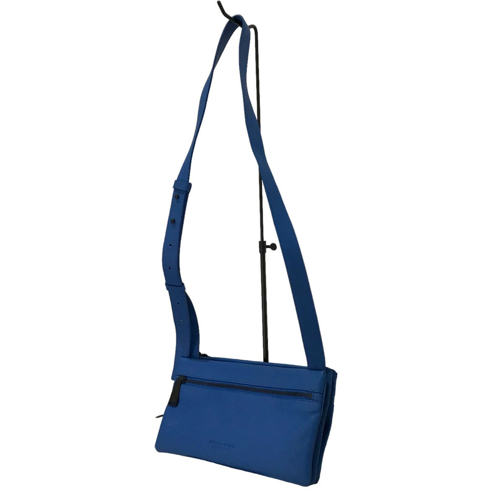 Bottega Veneta Leather Shoulder Bag Blue